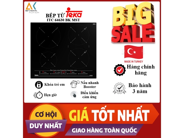 Bếp từ 4 Vùng Nấu Teka ITC 64630 BK MST - Made in Turkey